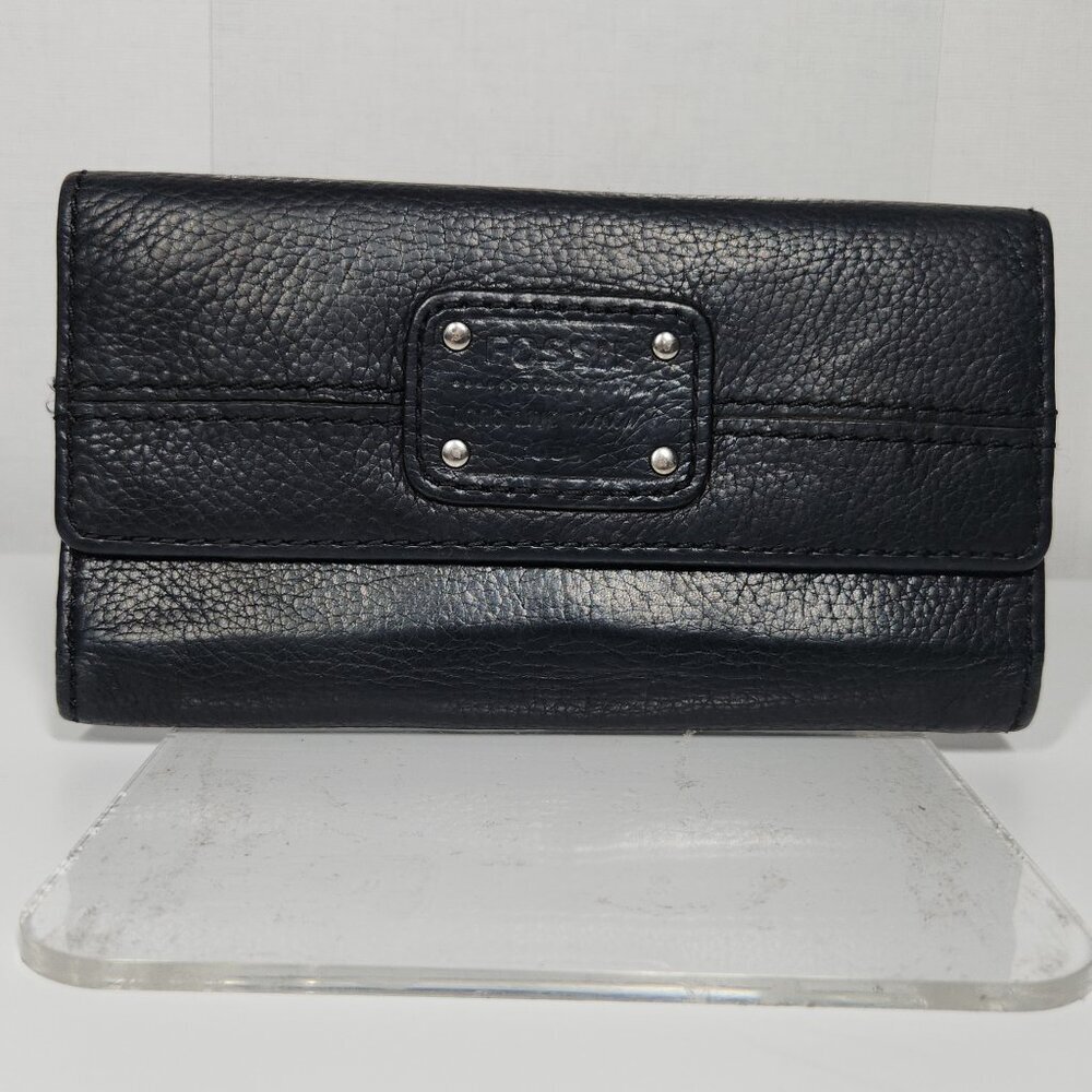 Fossil Long Live Vintage Black Leather Wallet